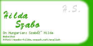 hilda szabo business card